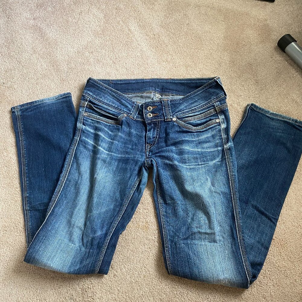 Vintage Pepe London Y2K Straight Leg Jeans Medium Wash Size